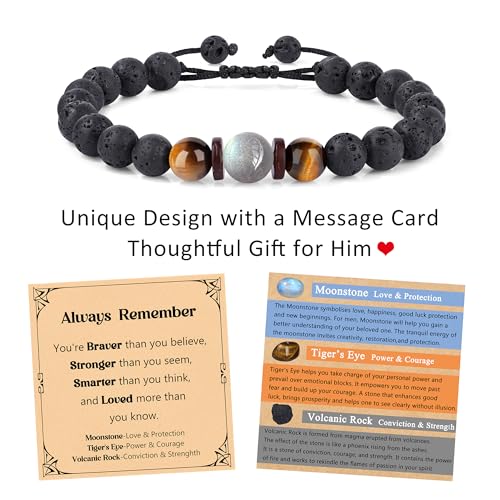 Pulsera Moonstone para hombres regalo miniatura 2