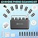 Ordilend for iPhone Cleaning Kit for Charging Port Cleaner, Cleaner Kit for AirPod Multi-Tool iPhone Cleaner Repair Lightning Cable for iPad Connector Airpod Speaker Compact Portable with Storage Case