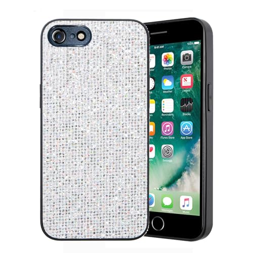 Custodia Compatibile con iPhone 6/iPhone 7/iPhone 8 Glitter Bling TPU Silicone Protettivo Brillantini Phone Back Cover Anti Graffi Custodia for Fashionable Girl's Phone Cover,Argento