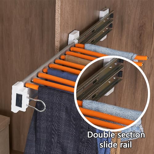 Penderie rétractable pour gain de place dans un petit dressing - 4