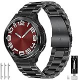 👍PREMIUM-MATERIAL - Hergestellt aus hochqualitativem massivem Edelstahl, hat dieses Galaxy Watch 4 Classic 46mm/Watch 6 Classic 47mm 43mm ArmBand ein exzellentes Auftreten in Verschleißfestigkeit, Hitzeresistenz, Glätte und Beschichtung, was dein Handgelenk vor allergischen Reaktionen und Schweiß schützt. Das Band ist komfortabel und leicht, was deine Uhr smarter, stylischer und teuer aussehen lässt.