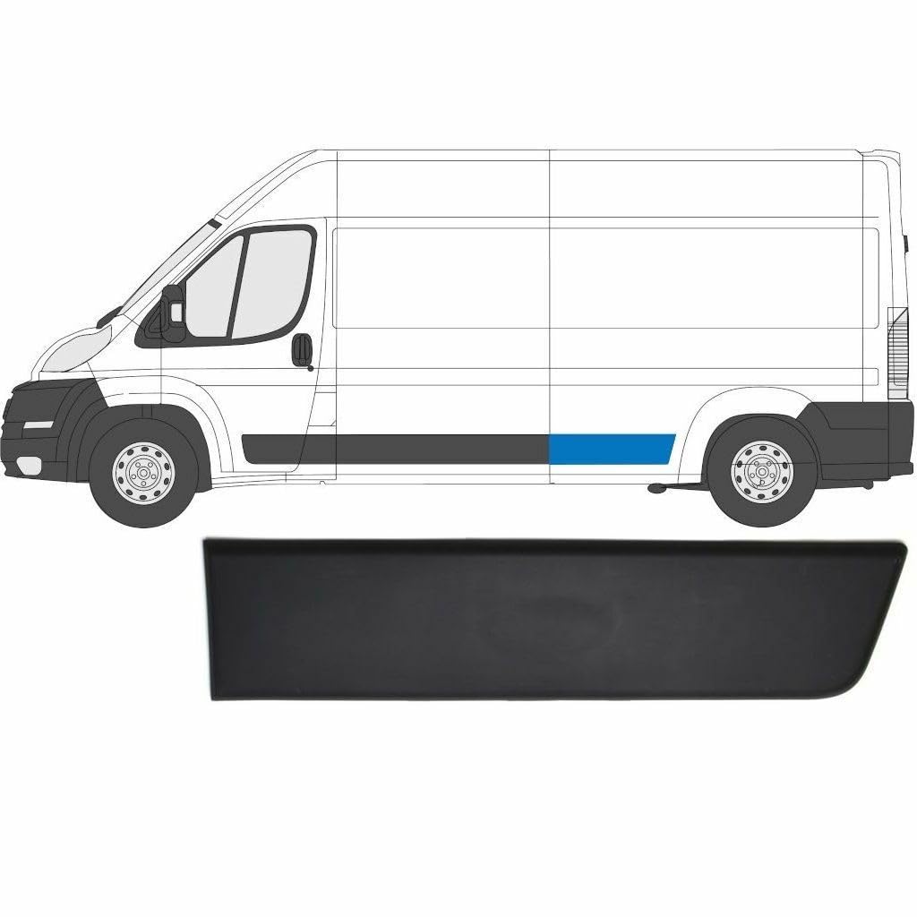 MODANATURA LATERALE SINISTRA FIAT PASSO LUNGO LUNGHEZZA 80 CM LATO SINISTRO SX, NERO, PLASTICA, FIANCO