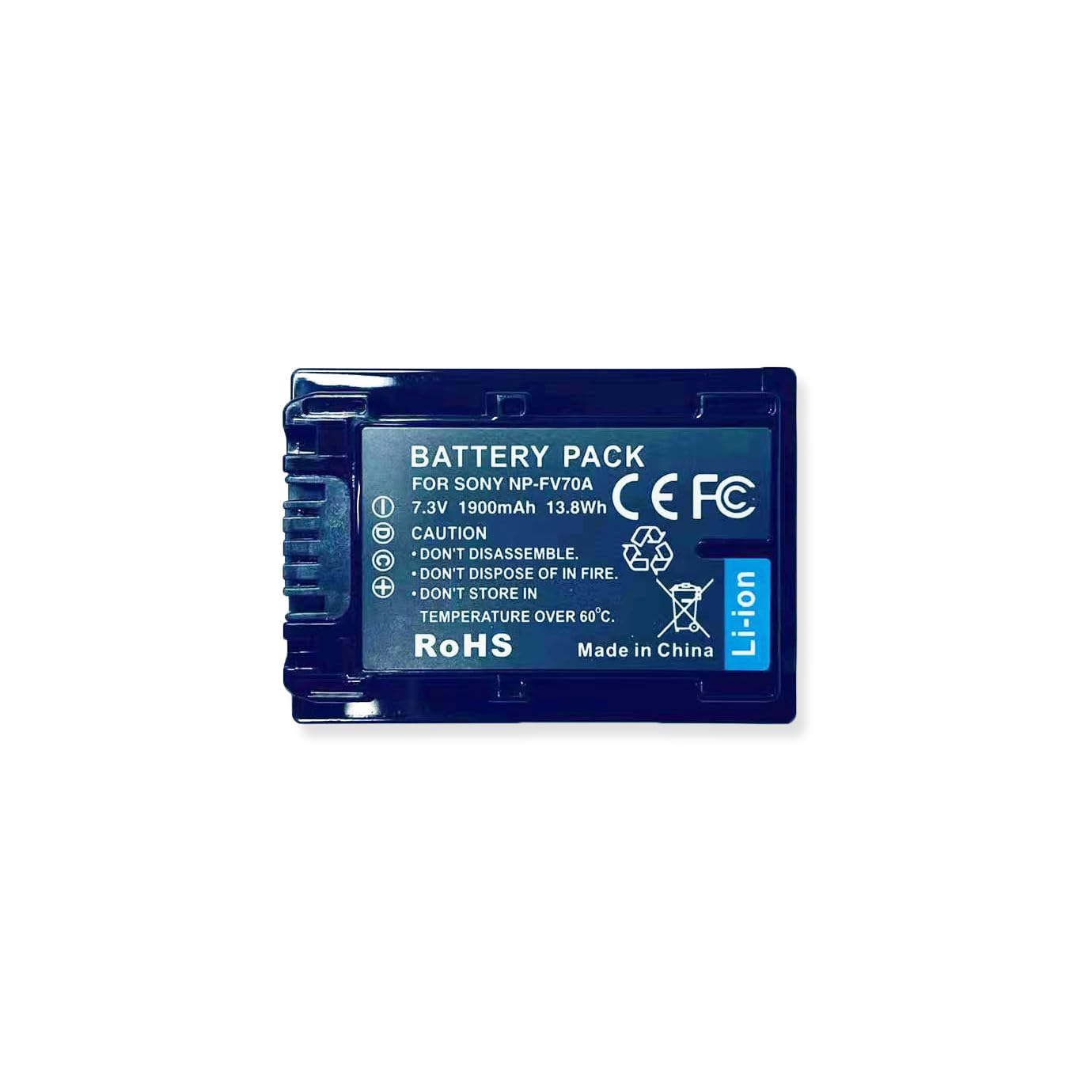 szyuya Camera Battery NP-FV70A NP-FV50A NP-FV100A 7.3V 1900mAh Compatible with SONY FDR-AX33 FDR-AX53 DCR-PJ5 DCR-SR15 DCR-SR20 HDR-CX115 HDR-CX116