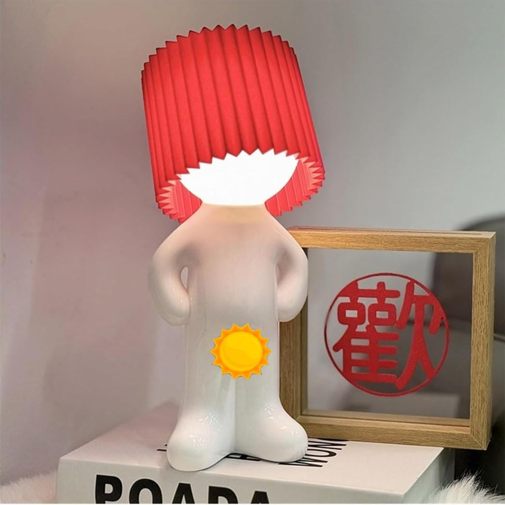 Amazon.co.jp : Shy Boy Table Lamp,A Little Shy Man Creative Lamp