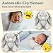 TOY Life Baby Sleep Soother Bunny, Baby Shush White Noise Machine with Womb's Heartbeat Lullabies Shhh Sound, Sweet Dream Crib Soother Night Light Projector Lullaby Stuffed Animal Rabbit Baby Toys