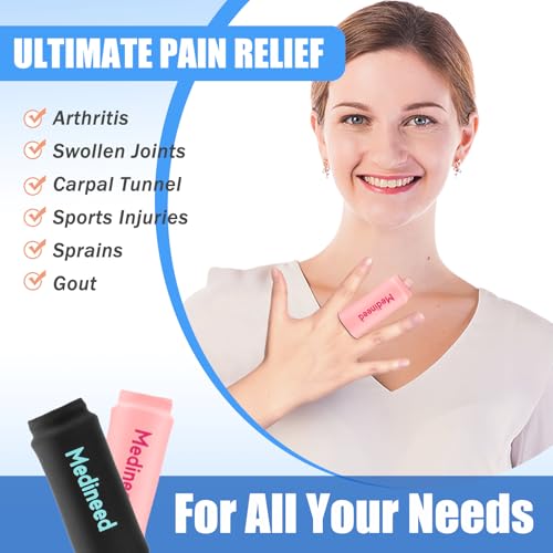 Image of 2PCS Finger Sleeves Gel Ice Pack, Lasting Cold Compress Freeze Sleeve, Reusable Finger Brace Ice Packs for Injuries, Arthritis, Tendonitis, Gout, Sprains, Middle Protectors (Pink)