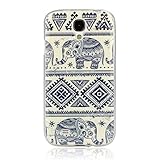 Pooqdo (TM) 2015 newest Blue Elephant Rubber Soft TPU Case Cover For Samsung Galaxy S4 i9500
