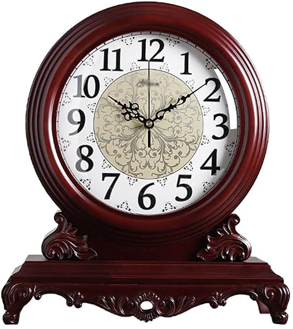 Documented Table Standing Clock Desk Clock Chinese Retro Clock House Living Room Bedroom Decoration Table Watch Desktop Ornaments Little Table Clock Interior Decoration Clock (Size: B) (C)