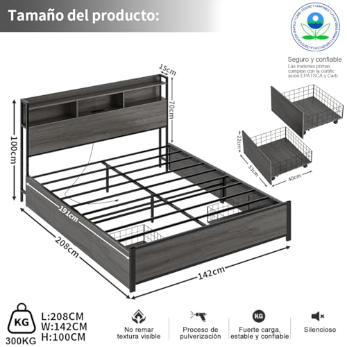 Opiniones de Cama Matrimonial Con Individual Abajo los 5 más buscados. 14 Cama Matrimonial Con Individual Abajo marca SIMPLE HOGAR (2)