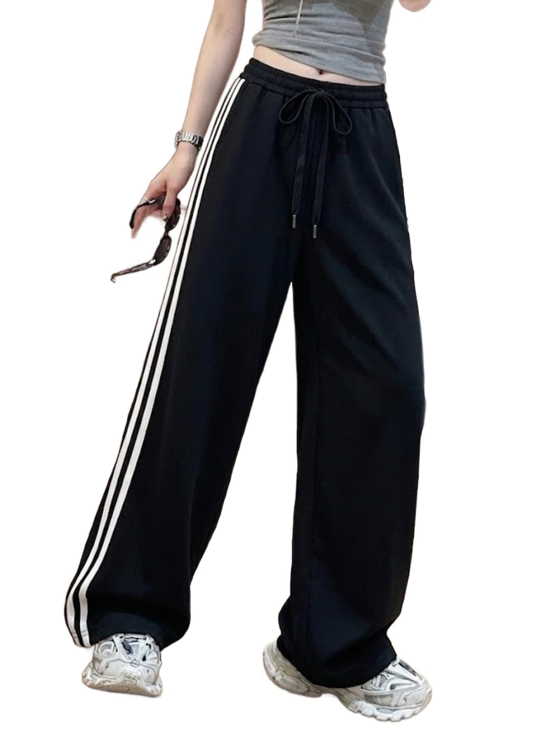 dockstreet Track Pant for Women || Baggy Fit || Track Pants || Full Elastic Jogger Track Pant ||-picture-44