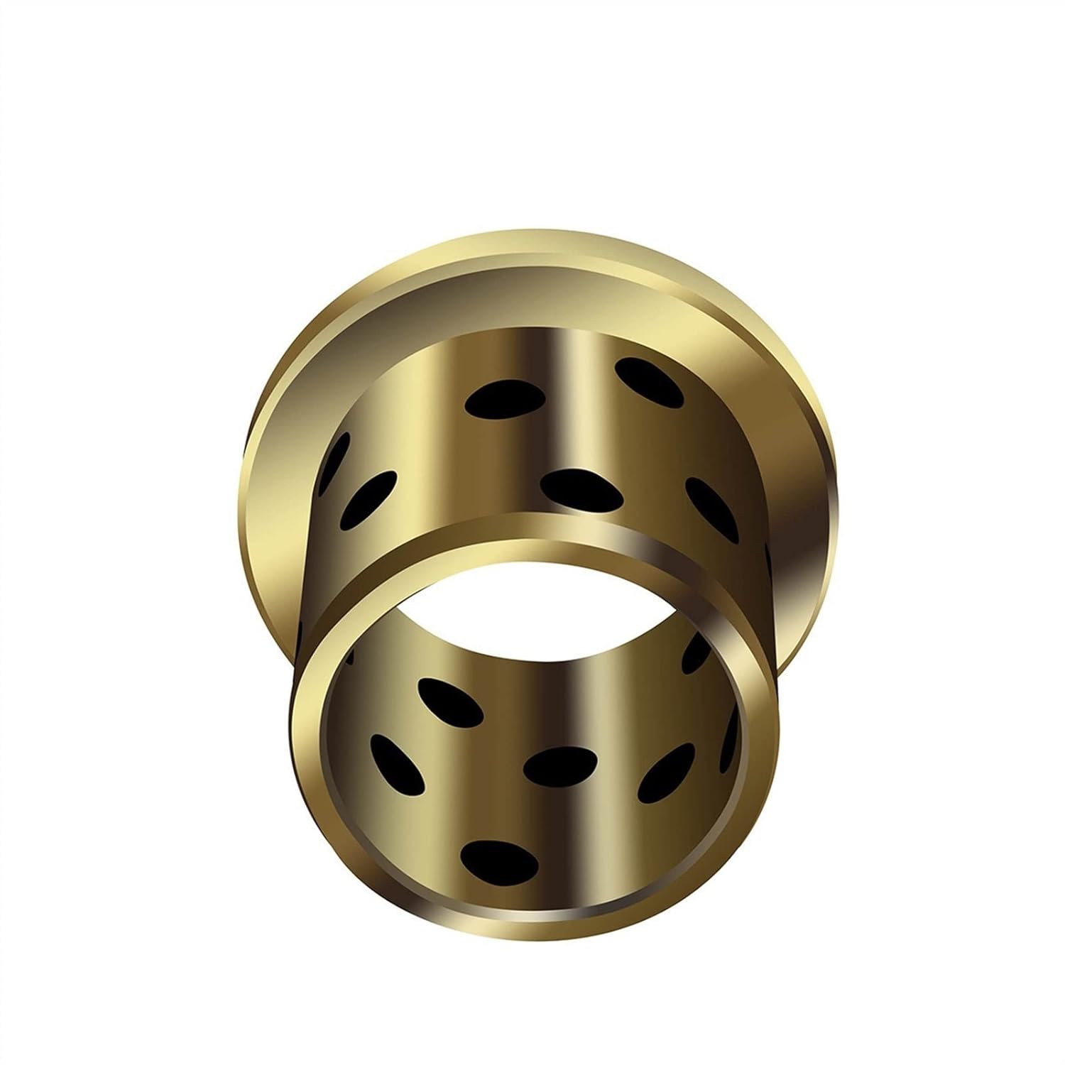 内径 5,6,8,10mm フランジ付き オイルレス グラファイト 真鍮 ブッシング 銅 ベアリング 1個 (カラー : JFB、サ