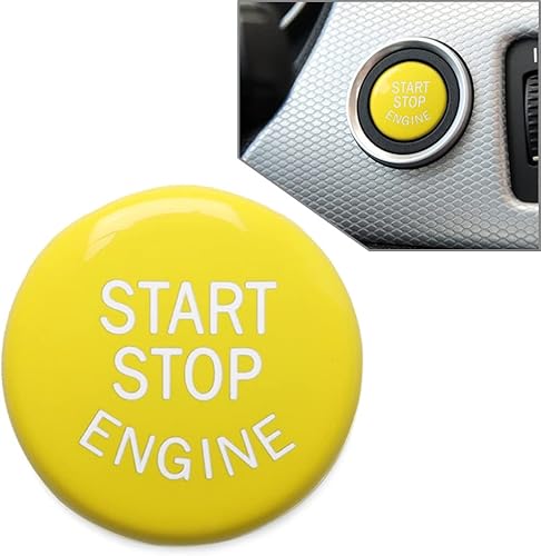 Miniatura 4 de GZYF 1 pcs Yellow Start Push Button Cover Trim for BMW E Chassis 1 3 5 Series X1 X3 X5 X6 Z4
