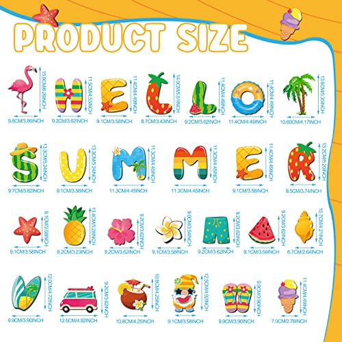 30 Pcs Summer Garage Door Decoration Cruise Door Magnets Beach Refrigerator Car Magnets Hawaii Tropical Garage Door Magnets Holiday Hawaii Tropical Palm Tree Flamingo Magnets For Luau Party Supplies #TOP3