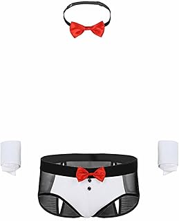 ribald the neech Men's Tuxedo-Style Costume Brief with Bow Tie, Low Rise-picture-26