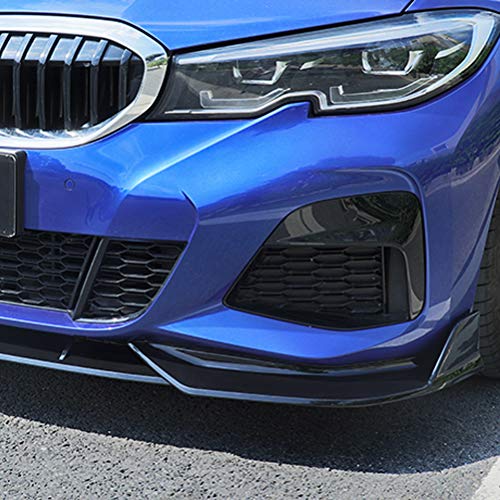 Ninte Front Lip For 2019-2023 Bmw G20 G28 3 Series M Sport, Painted Gloss Black Front Bumper Spoiler - 3Pcs #TOP1