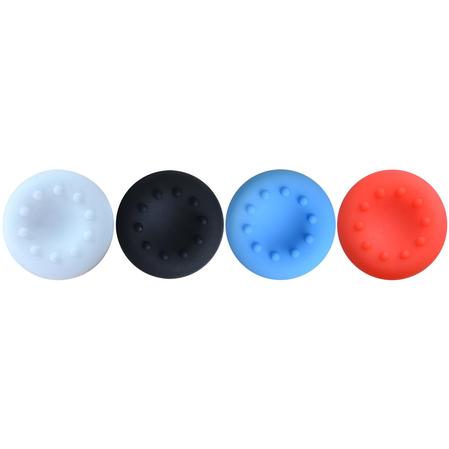 HICLE 4 Pcs Silicone Thumb Grips for PS4/PS5 Controllers, Non-Slip Joystick Caps Compatible with DualSense & DualShock Gamepads (Black, Blue, Red, White)-image-29
