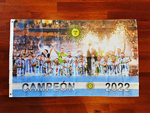Argentina 2022 Champions World Cup Team Squad Soccer Football Sports Decorations Outdoor Flag Banner Garden Decor 5X3Ft #TOP2