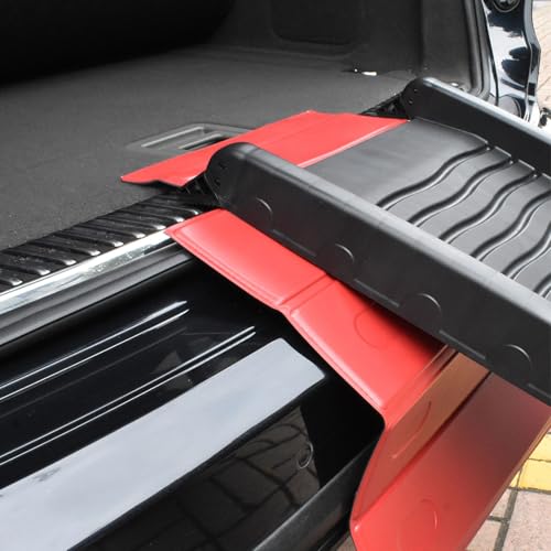 Hunderampe Fürs Auto, Faltbare Autorampe, 25,59 X 20,87 Zoll, Tragbare, rutschfeste Haustier-Autorampe aus PU, Anti-Kratz-Matte für Mittelgroße Bis Große Hunde Beim Einsteigen in
