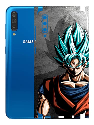 Image of AtOdds - Samsung Galaxy A50 Mobile Back Skin Rear Screen Guard Protector Film Wrap (Coverage - Back+Camera+Sides) (Goku)