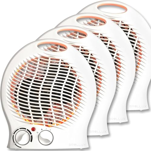 BROLLUX 4x Elektroheizung 2000W mobiles Heizgerät VO-W Thermoventilator Heizlüfter Spiralheizkörper Heizspirale Elektroheizkörper