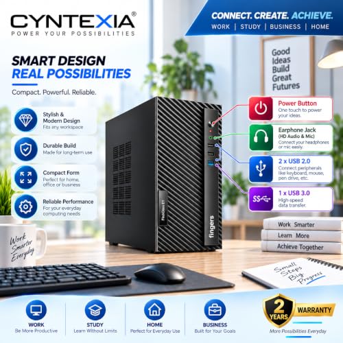 Image of Cyntexia Computer Desktop PC Core I7-4770 (08GB RAM / 256GB SSD /HDMI /VGA /Ethernet /HD Graphics 4600 / USB 3.0 / Win 11) Basic Software Installed