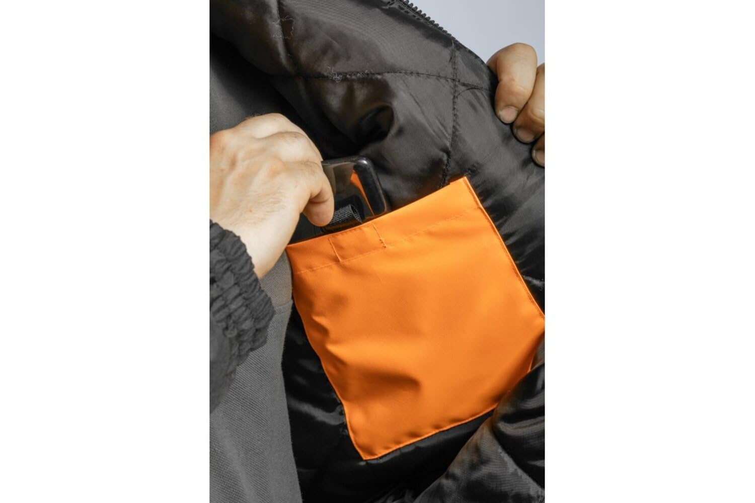 Högert Technik - Arbeitsjacke Herren OKER, Reflektierende Jacke Wattierte, Warn Pilotenjacke Herren, Winddichte Warnjacke mit Polyester-Isolierung, 3 in 1 Jacke