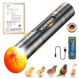 3.0 Upgraded Egg Candler Light【Semiconductor Led Chip】【SGS-Certified Titanium Materials】 3-in-1 Egg Candler Lamp for Chicken Eggs Typy Strong Waterproof Durable Ultra Battery Life No Harm to Eggs
