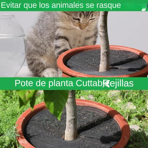 Malla para macetas cortable y protector de plantas contra animales 6