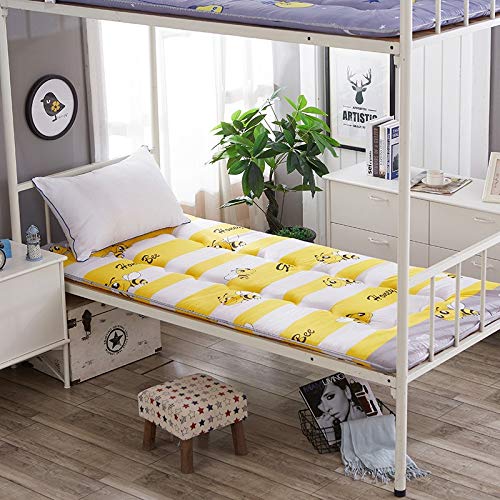 JANRON Plegable Ergonomía Diseño Ayudar a Sueño Esteras del Tatami, Moquetas Colchón Sleeping Pad Suelo Estudiante para Verano Día Golpee - 90/100/120/135/150/180X200X3CM