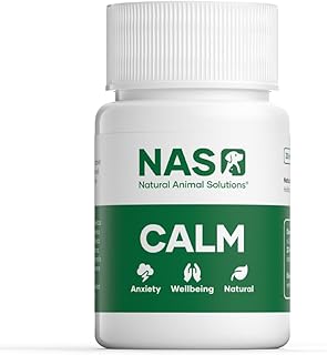 Natural Animal Solutions Calming Chewable Tablets for Dogs Anxiety Support. Dog Calming Tablets, Help Manage Stress, Promo...
