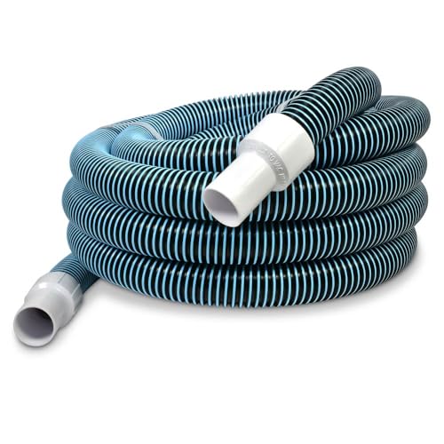 8m Poolschlauch 38mm mit drehbarer Muffe - Premium Saugschlauch für Bodensauger - Elastische Muffen - UV-beständiger Kunststoff - Sehr gute Schwimmfähigkeit