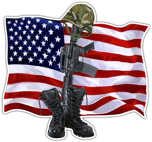 Amazon.com: Veterans Day Sticker Boots Rifle Army Military USA Vinyl ...
