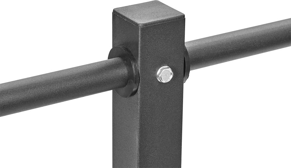 Bad Company Hantelscheiben-Ständer/Ablage mit 6 Scheibenaufnahmen und optional zwei Hantelstangen-Aufnahmen für 30/31 mm Gewichtsscheiben in verschiedenen Farben I Max. Tragkraft 200 kg I BCA-98