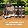 Furniture Clinic Teak Care Kit | For Teak Outdoor Wood Patio Furniture | Clean, Brighten, Nourish, and Protect Treated and Untreated Wood | Contains Cleaner, Brightener, & Oil #3