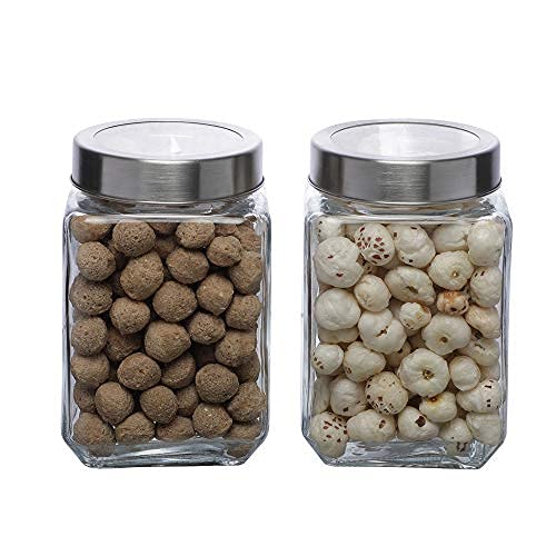 Transparent Glass Jars - Set of 2 - Cutting Edge Essentials -1 Transparent Glass Jars - Set of 2 - Cutting Edge Essentials -1