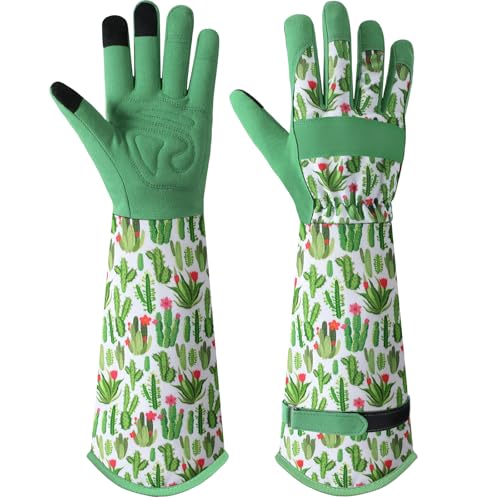 Gardening Gloves for Women - Breathable Long Garden Gloves with Grip