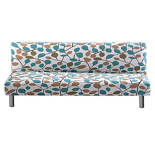 Morningtime Funda ElÁStica para SofÁ Sin Brazos 3 Plazas Protector Sofa Funda Lavable con Estampado Floral Universal 180-210cm