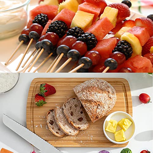 Food Skewers Holder Bamboo, Wooden Fruit Kabobs Skewers Cocktail Pick Stand - For Halloween Catering Supplies Parties, Appetizer Display Stand For Entertaining And Serving- Curved Board With 63 Holes #TOP6