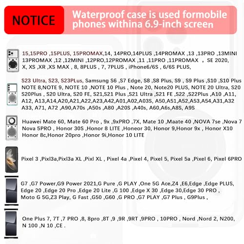 Image of 2026 Underwater Waterproof Case for iPhone 17 /16 /15 /14 /13 /12 /11 Pro Max /XR /XS /X Samsung Galaxy S24 /S23 /S22 /S21Waterproof Phone Case for Snorkeling Photo Video Teal