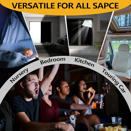 Blackout Blind Stick on Curtains, No Drill Blackout Curtains, Cut to Any Size, Portable Temporary Black Out Blinds for Bedroom, Travel, Nursery & Temporary Use (200×147cm) - Cosy Home Interiors Blackout Blind Stick on Curtains, No Drill Blackout Curtains, Cut to Any Size, Portable Temporary Black Out Blinds for Bedroom, Travel, Nursery & Temporary Use (200×147cm) - Image 7