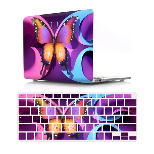 Protector MacBook Air 15 M3 A3114 funda rígida mariposas A2941 teclado JZ