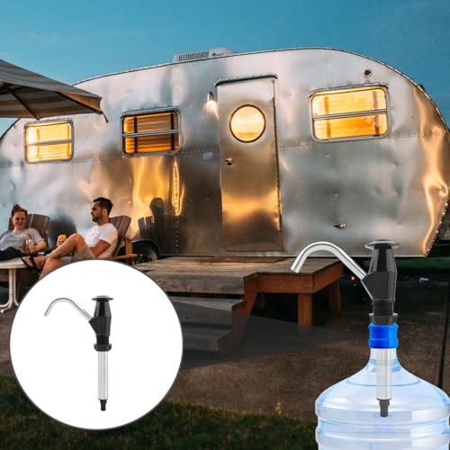 Reicyfang Caravan Sink Water Hand Pump, Hand-Operated Galley Water Pump, Double Action Camping Trailer Motorhome Replacement Pumping Tool for Camping Trailer, Motorhome, Work Vehicles(Black) - Thumbnail 6