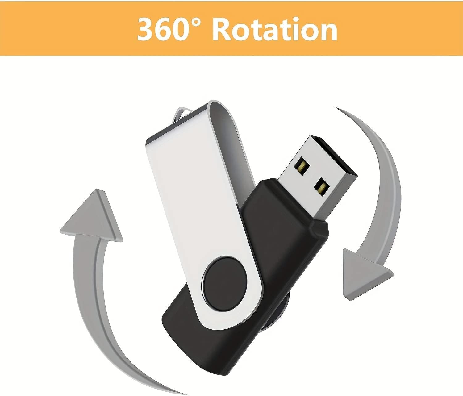 3-Pack DataThumb 128GB USB Flash Drives in Black | Bulk Set for Home & Office | High-Speed Transfer, Secure Encryption (3 Pack Swivel USB Black, 128GB)