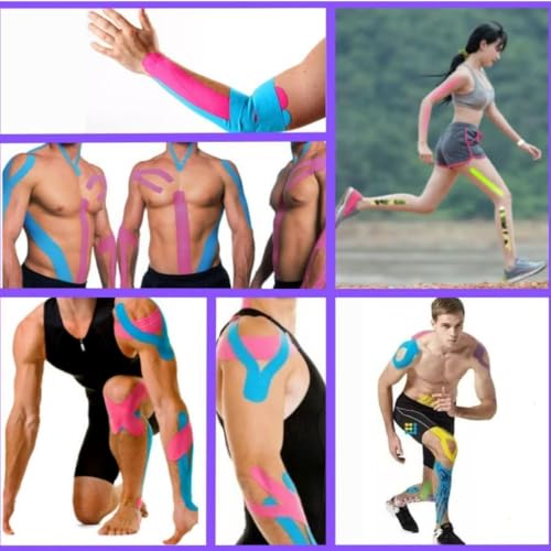 Fita Tape Bandagem Elástica Adesiva para Dor Muscular Fisioterapia e Recuperação Muscular Resistente
