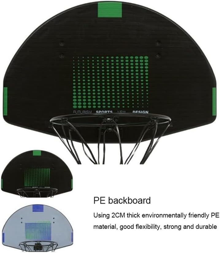 Wall-mountedBasketball+Rim Mini Basketball Rim On The Door 61 Cm X 41 Cm Easy To Install Portable Basketball Hoop Indoor Game Suitable For Children And Adults Suitable for indoor and outdoor backboard