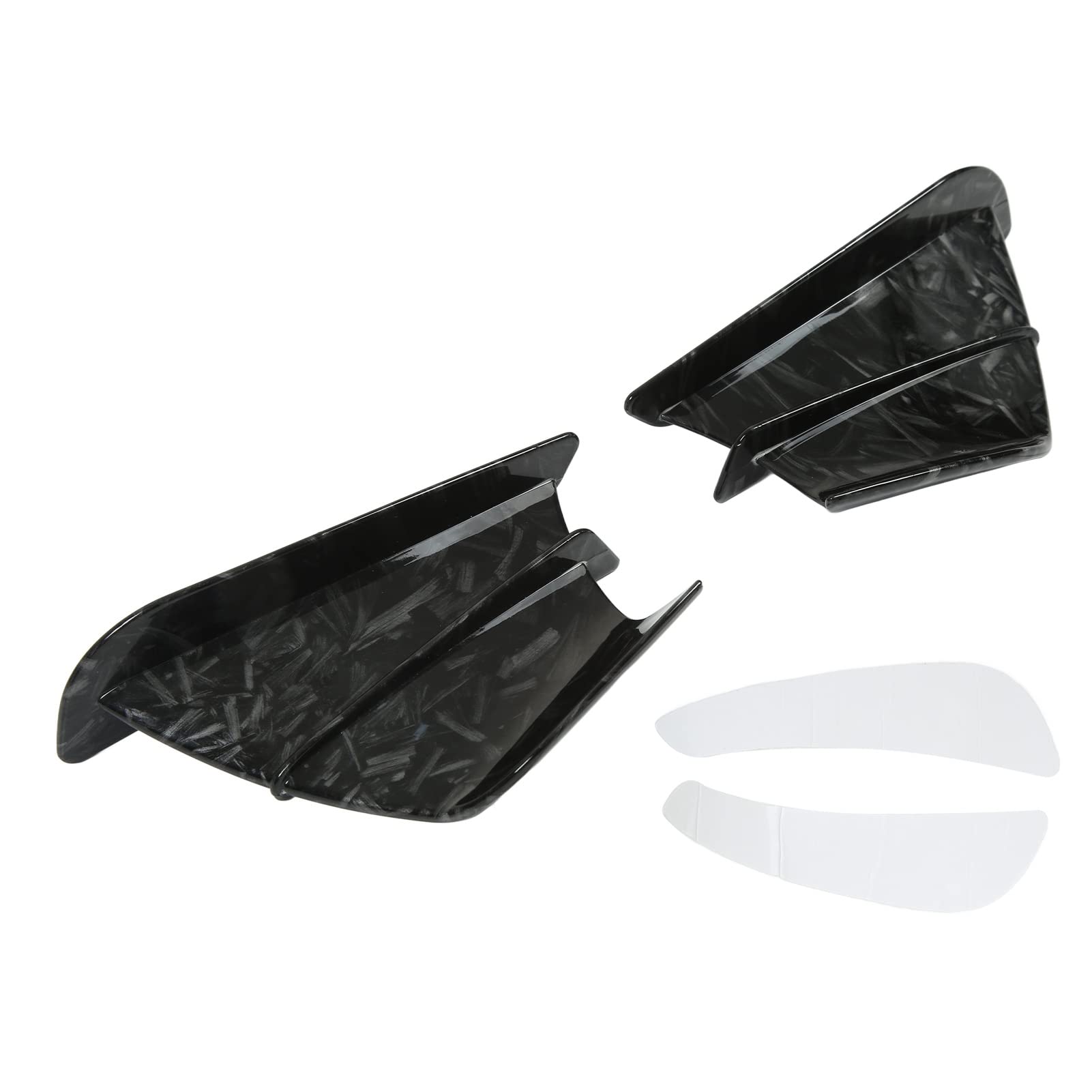 Aile Aérodynamique KIMISS, Aileron Latéral de Moto Carénage Avant Ailes Aérodynamiques pour NINJA400 NINJA250 Z900 Z1000(Grain de marbre)