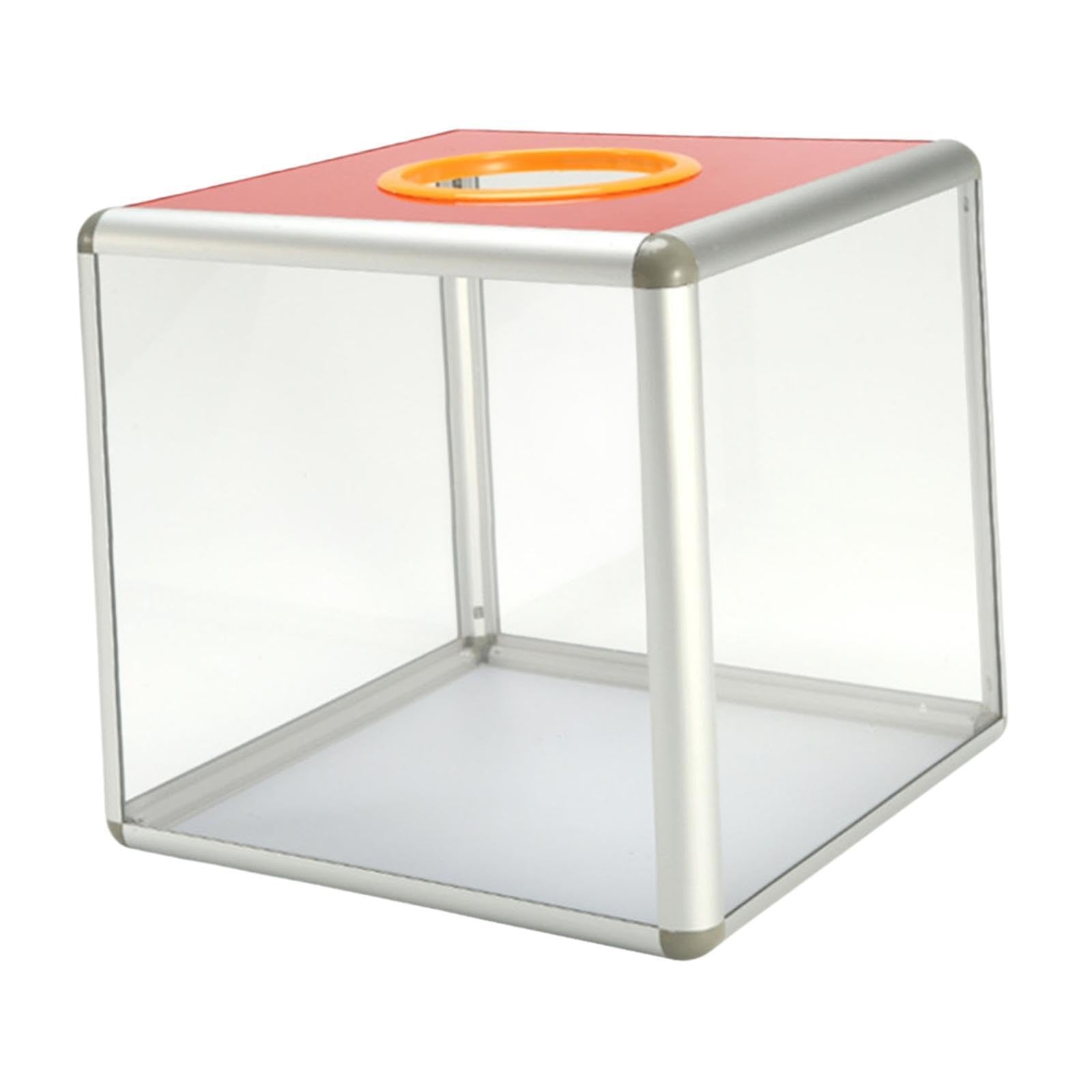 AUYXSSZ Raffle Ball Game Box Desk Storage Bins Party Versatile Storage Offers for Creative Ways To Organize Games At Celebrations Transparent Lotterys Box Draw Raffle Prop, Transparent, Large
