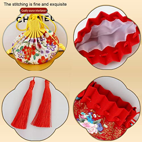 Bolsas de seda china sacchet brocado 10 pzs miniatura 3
