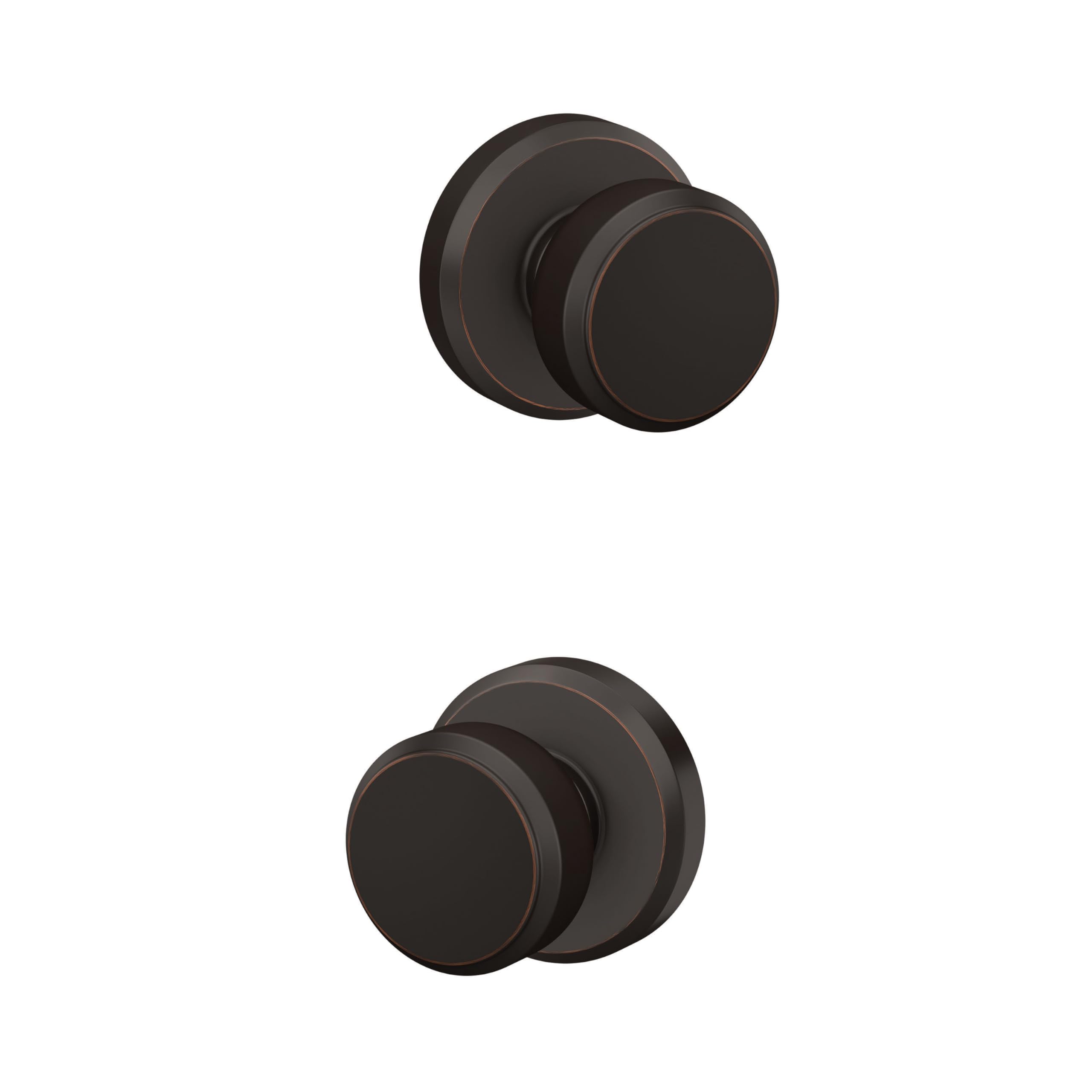 SCHLAGE Bowery Hall/Closet Passage Door Knob, Aged Bronze
