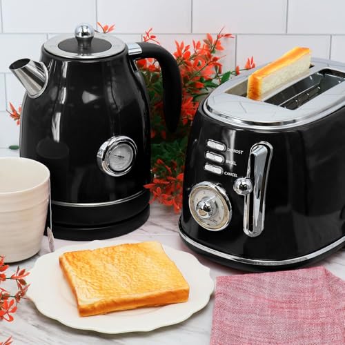 Combo tetera eléctrica 1.8 cuarto y tostadora 2 rebanadas miniatura 2